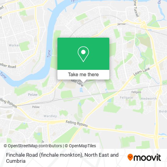 Finchale Road (finchale monkton) map