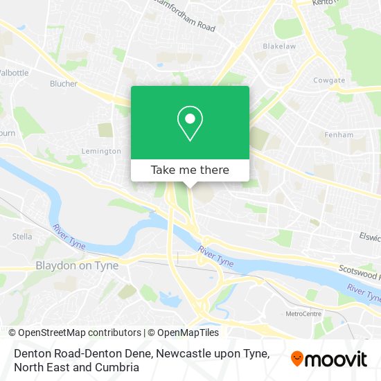 Denton Road-Denton Dene, Newcastle upon Tyne map