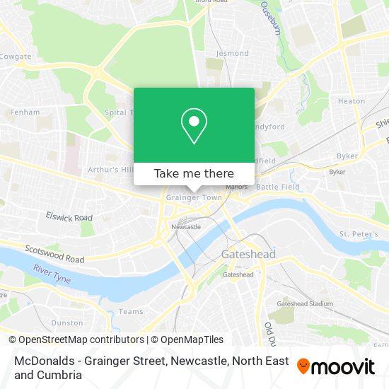 McDonalds - Grainger Street, Newcastle map