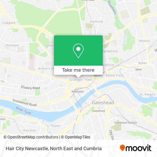 Hair City Newcastle map