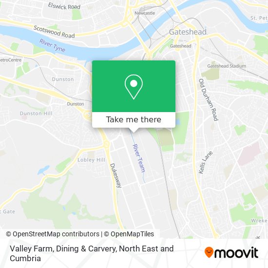 Valley Farm, Dining & Carvery map