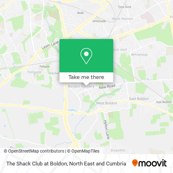 The Shack Club at Boldon map