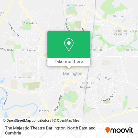 The Majestic Theatre Darlington map
