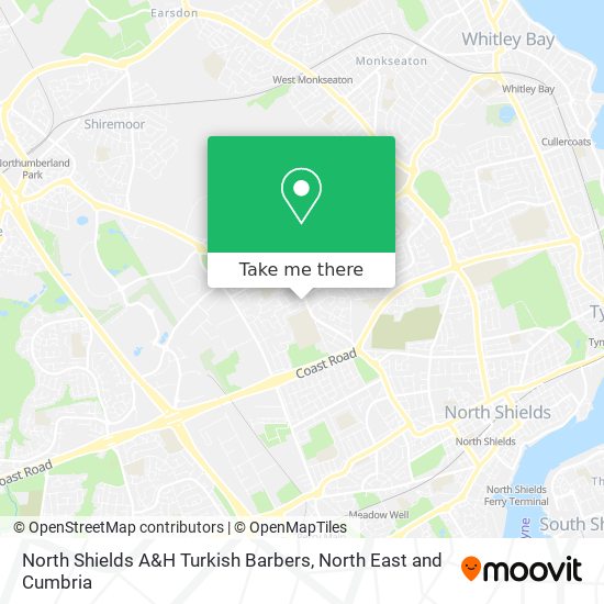 North Shields A&H Turkish Barbers map