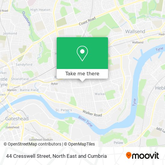 44 Cresswell Street map