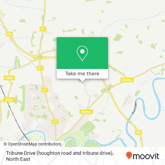 Tribune Drive (houghton road and tribune drive), Houghton Carlisle map