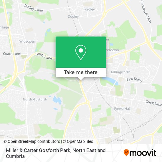 Miller & Carter Gosforth Park map