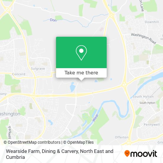 Wearside Farm, Dining & Carvery map