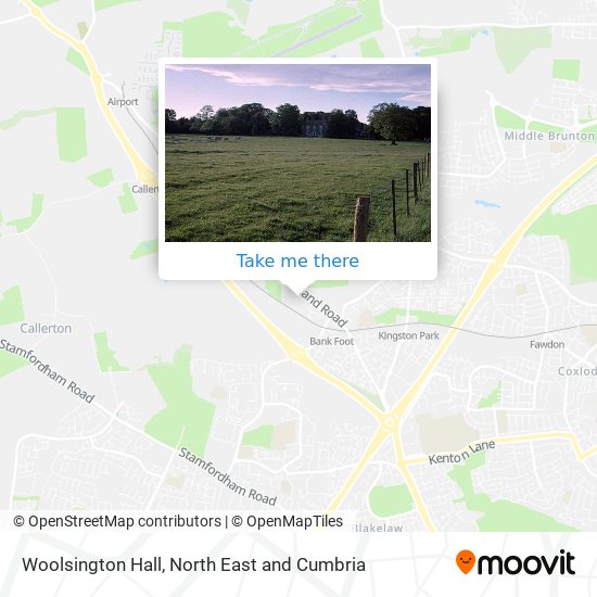 Woolsington Hall map