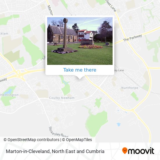 Marton-in-Cleveland map