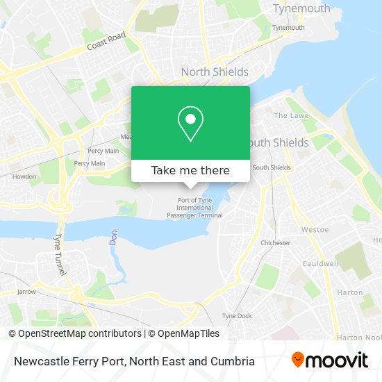 Newcastle Ferry Port map