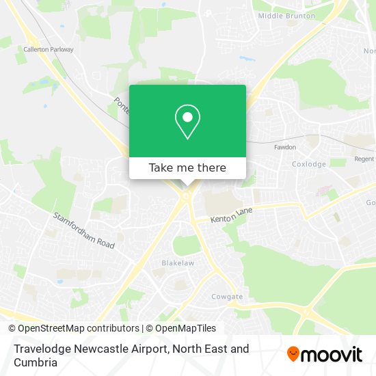 Travelodge Newcastle Airport map