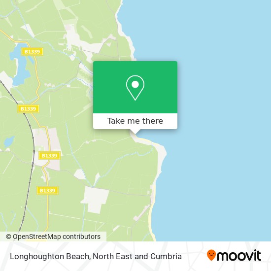 Longhoughton Beach map