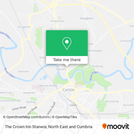 The Crown Inn Stanwix map