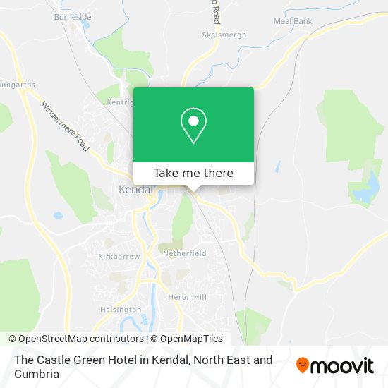 The Castle Green Hotel in Kendal map