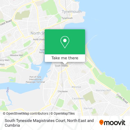 South Tyneside Magistrates Court map