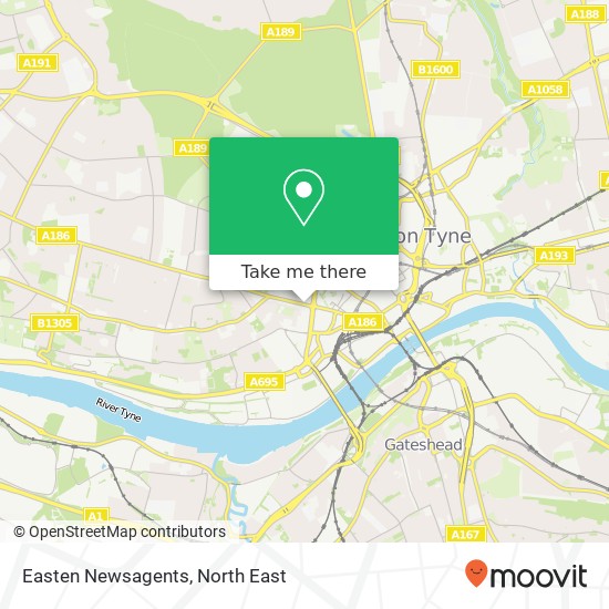 Easten Newsagents map