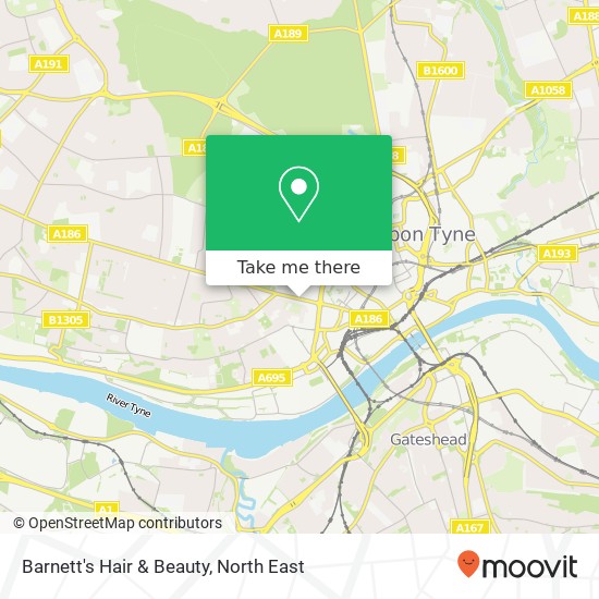 Barnett's Hair & Beauty map