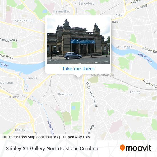 Shipley Art Gallery map