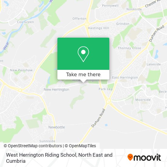 West Herrington Riding School map