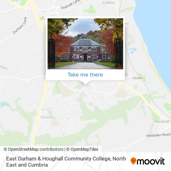 East Durham & Houghall Community College map