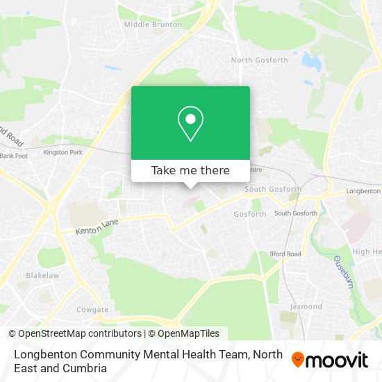 Longbenton Community Mental Health Team map