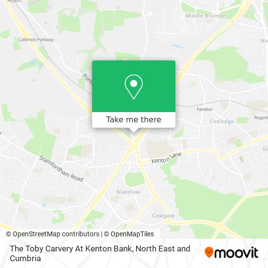 The Toby Carvery At Kenton Bank map