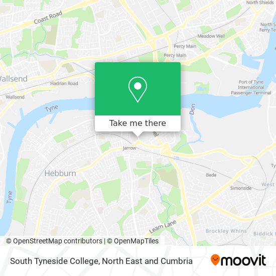 South Tyneside College map