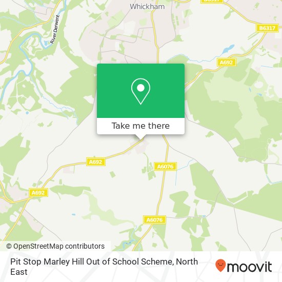 Pit Stop Marley Hill Out of School Scheme map