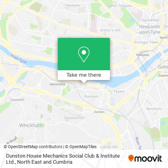 Dunston House Mechanics Social Club & Institute Ltd. map