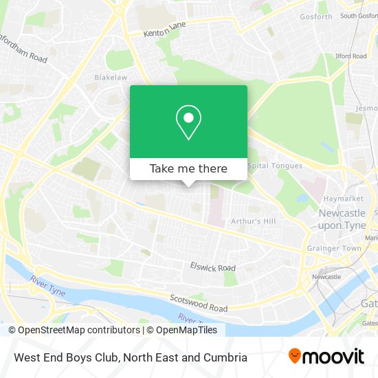 West End Boys Club map