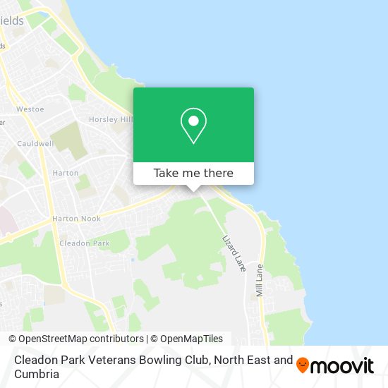 Cleadon Park Veterans Bowling Club map