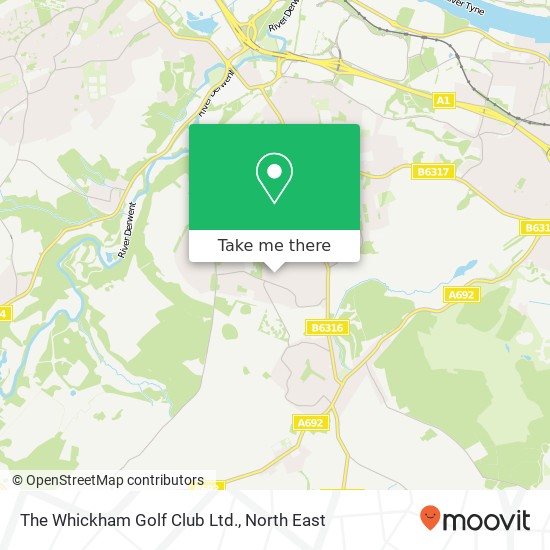 The Whickham Golf Club Ltd. map