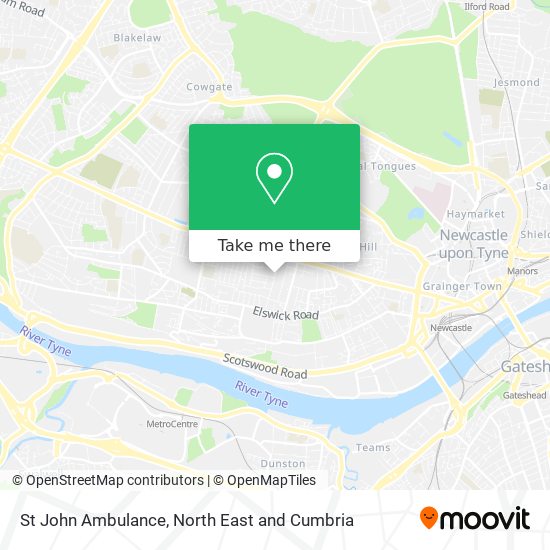 St John Ambulance map