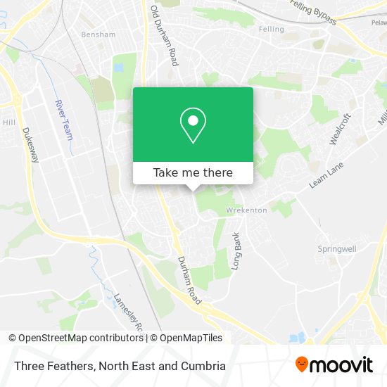 Three Feathers map