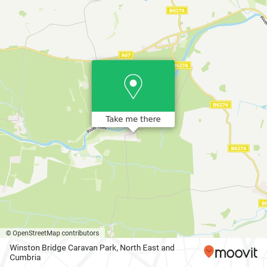 Winston Bridge Caravan Park map