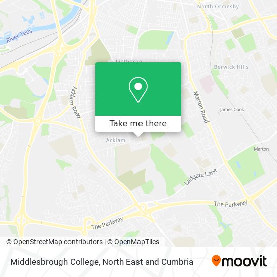 Middlesbrough College map