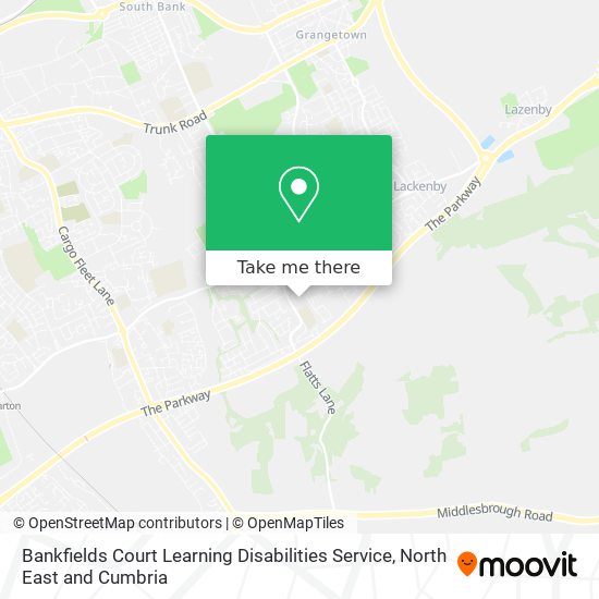 Bankfields Court Learning Disabilities Service map