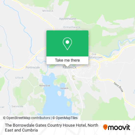 The Borrowdale Gates Country House Hotel map