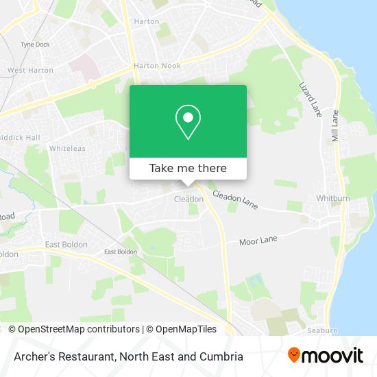 Archer's Restaurant map