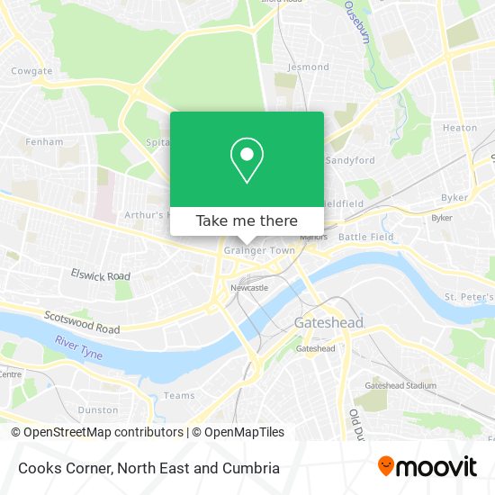 Cooks Corner map