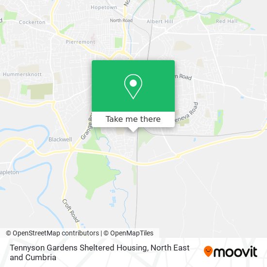 Tennyson Gardens Sheltered Housing map