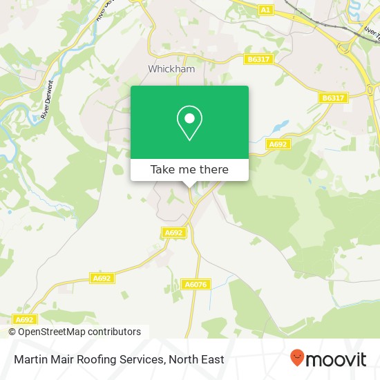 Martin Mair Roofing Services map