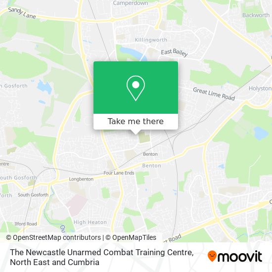 The Newcastle Unarmed Combat Training Centre map