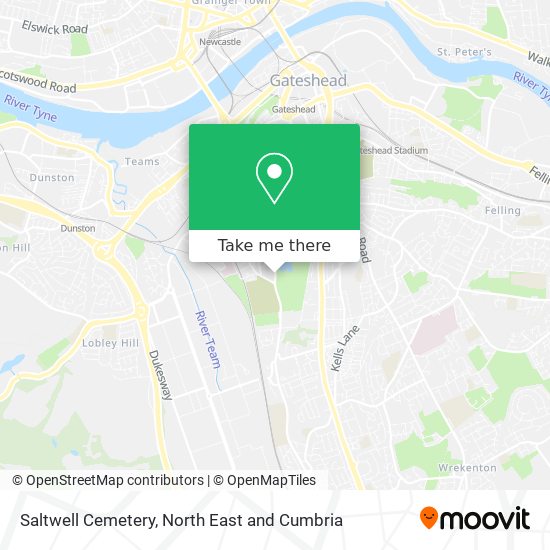 Saltwell Cemetery map