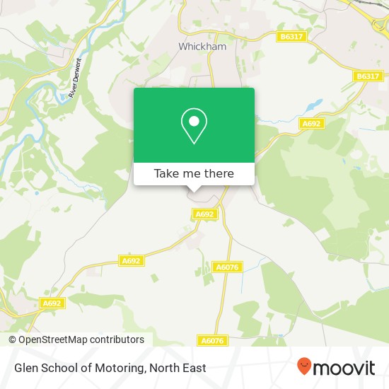 Glen School of Motoring map