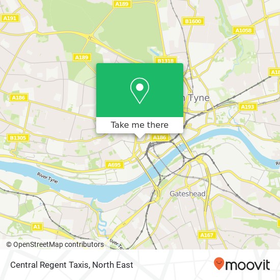 Central Regent Taxis map