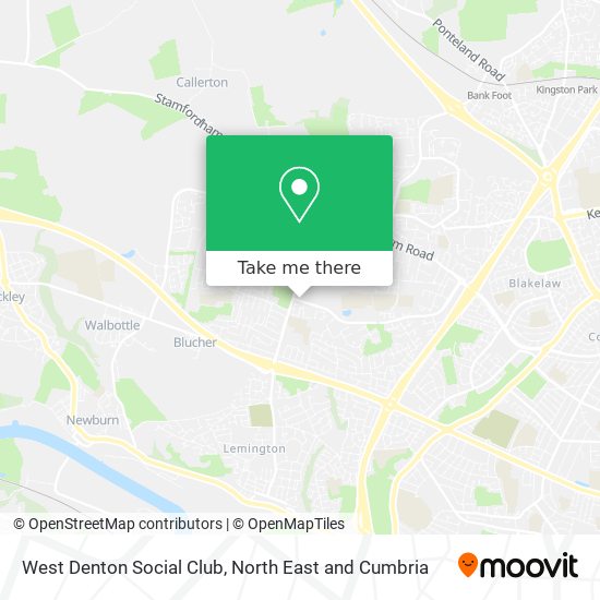 West Denton Social Club map