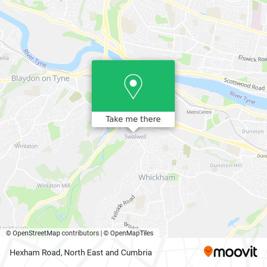 Hexham Road map