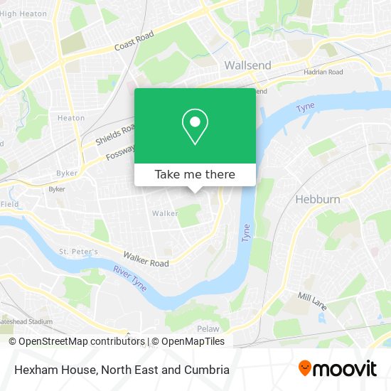 Hexham House map